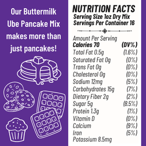 Ninong’s Ube Pancake mix makes more than just pancakes. Nutrition facts